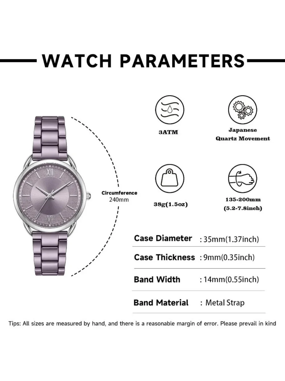 Women's Light Coffee Roman Numeral Dial Analog Alloy Steel Strap Quartz Watches